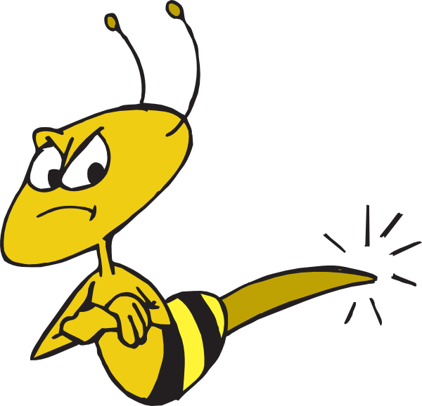 Clipart bee cartoon. Angry clip art at