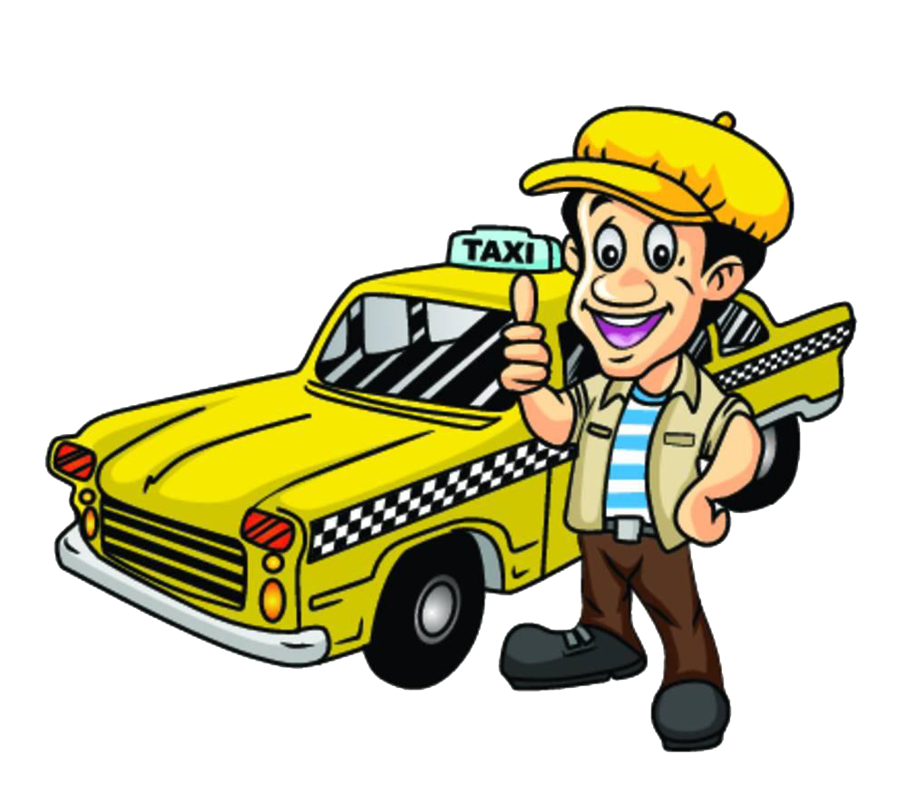 Taxi driver driving clip. Clipart banana car cartoon