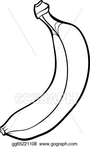 Clipart banana coloring book. Eps illustration for 