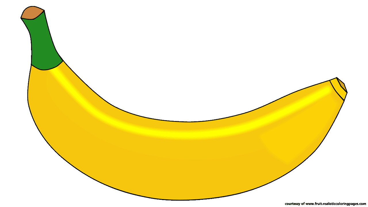 Clipart banana coloring page.  amazing look download