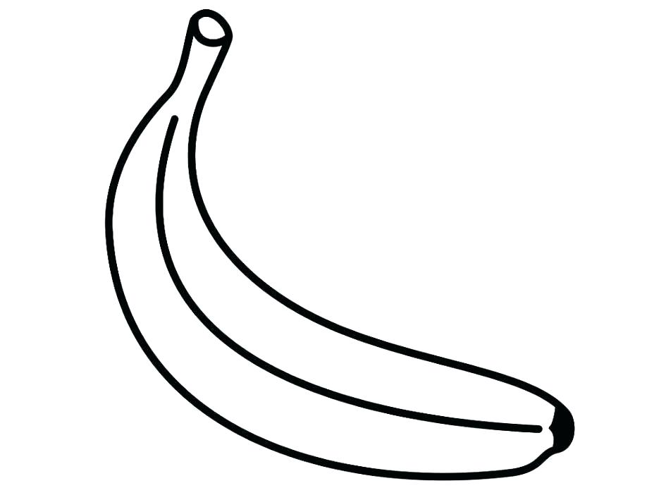 Clipart banana coloring page. Tree danquahinstitute org 