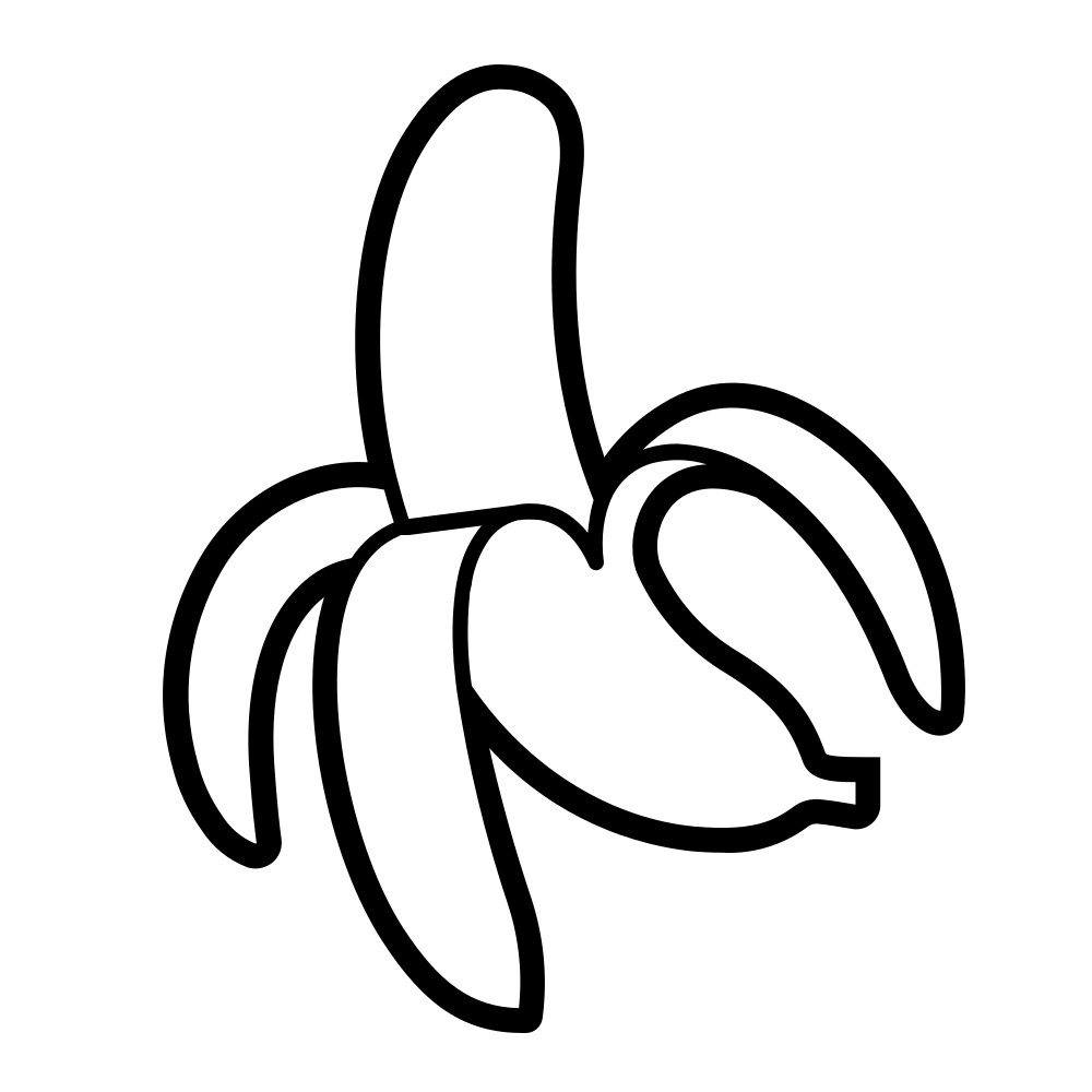 Pages best for kids. Clipart banana coloring page
