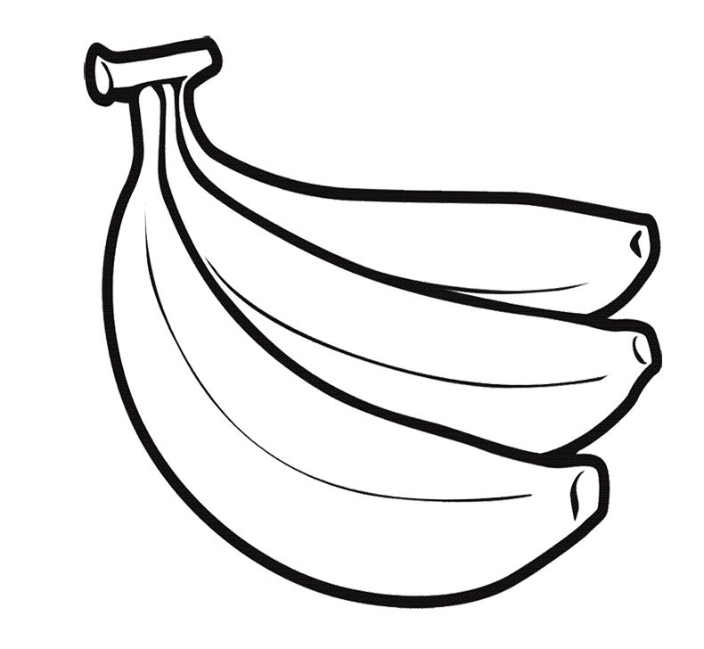 clipart banana colouring page