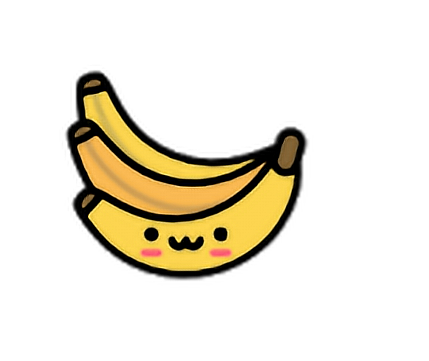 Food kawaii sticker by. Clipart banana cute