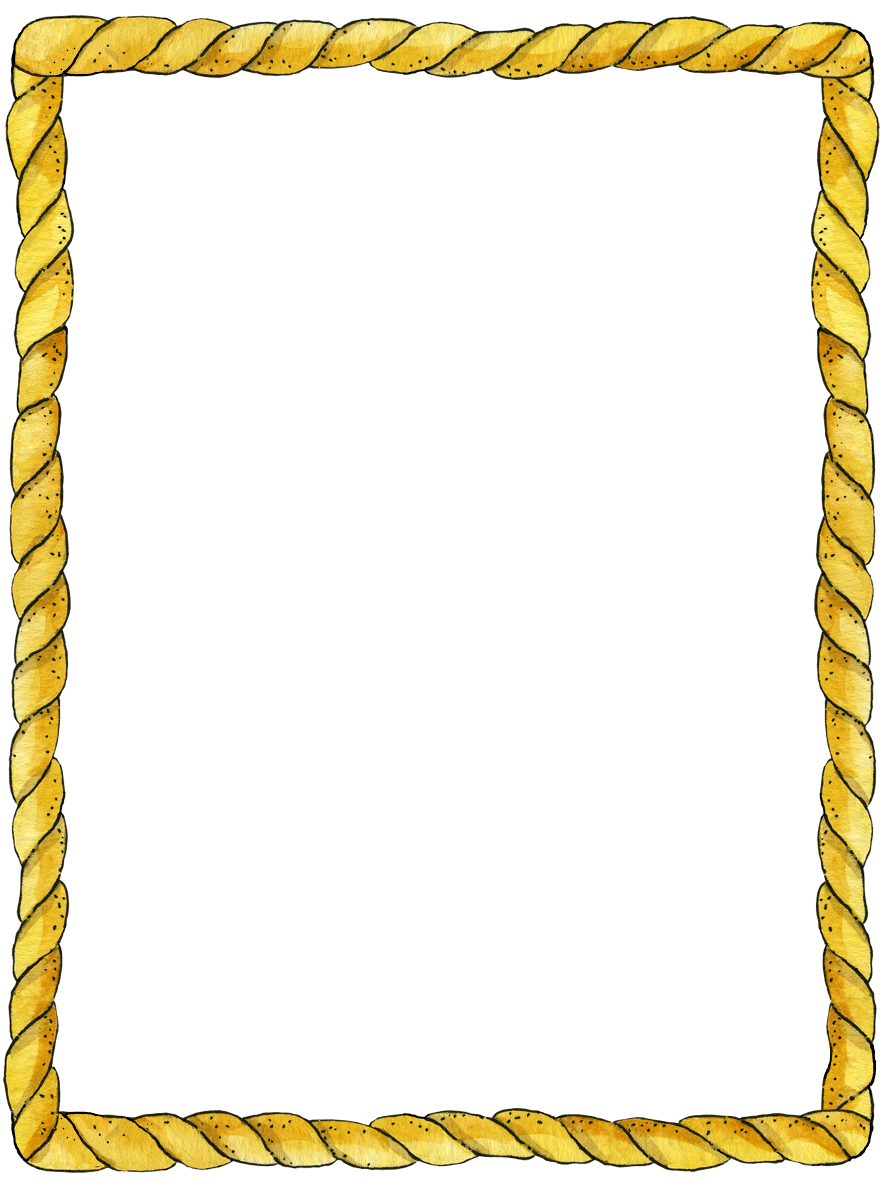 Rope border and corner. Clipart computer frame