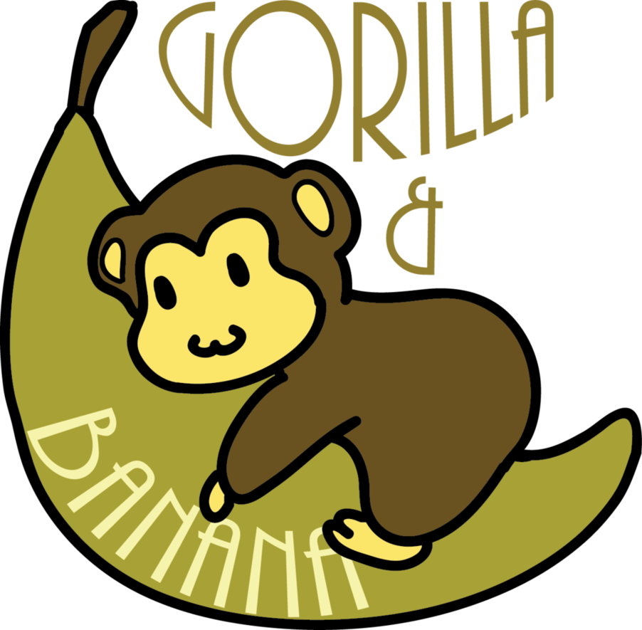 And logo by cupcakemew. Clipart banana gorilla