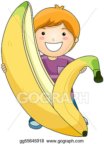 clipart banana kid