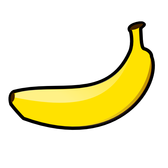 clipart banana line art