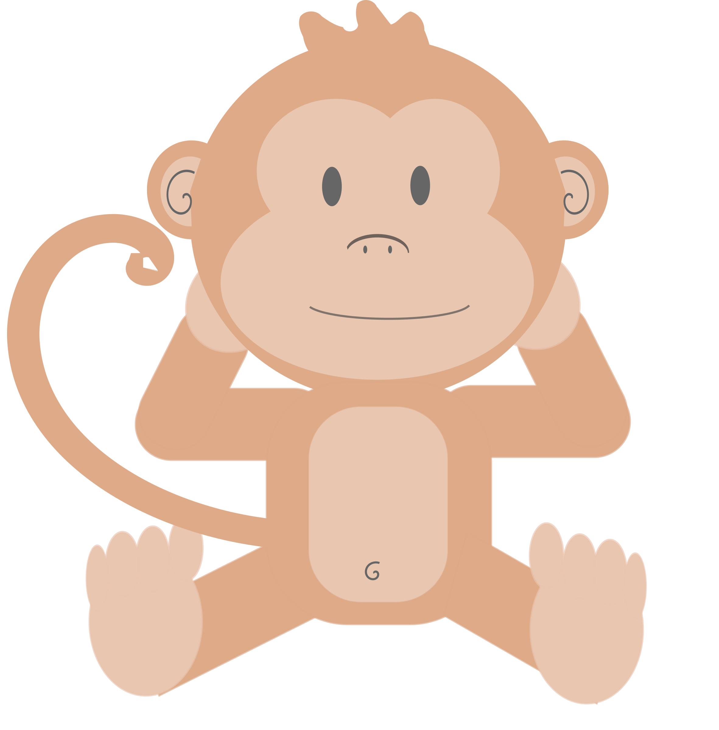 clipart computer monkey