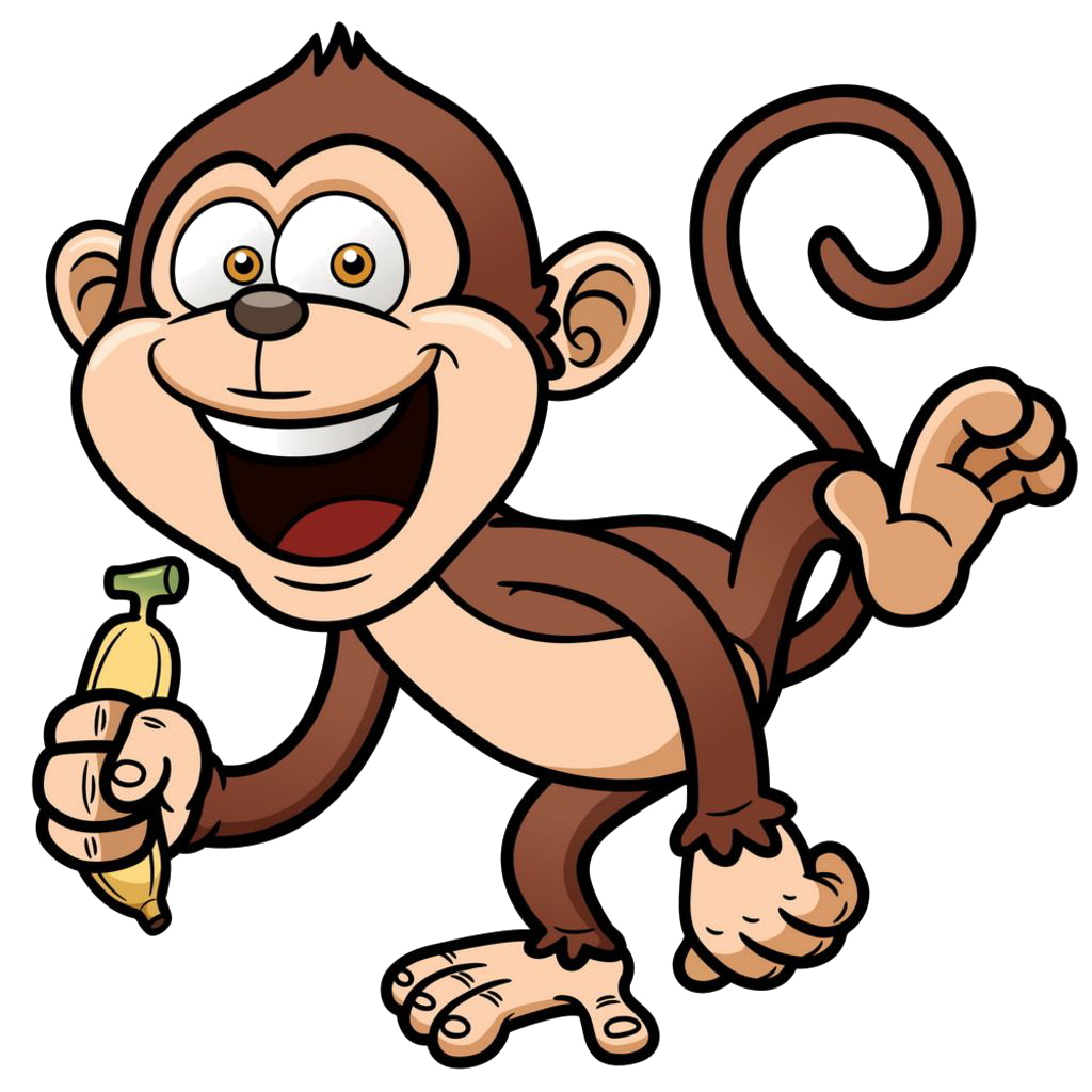 clipart banana monkey