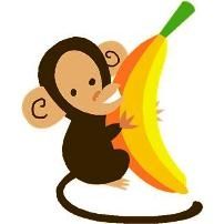 clipart banana monkey