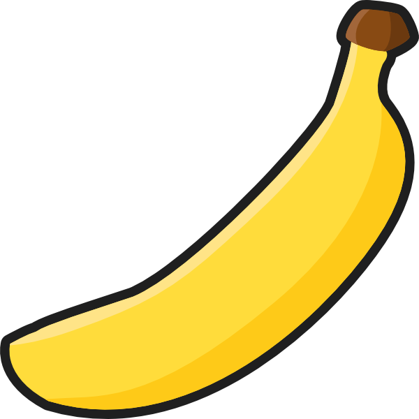 Simple clip art at. Clipart banana sad