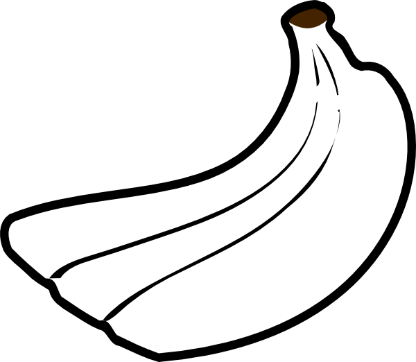 White clipart banana. Clip art at clker