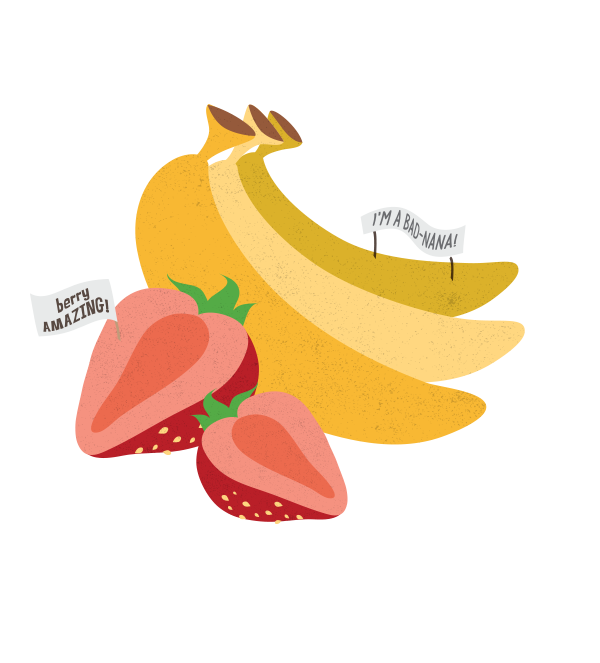 clipart banana strawberry banana