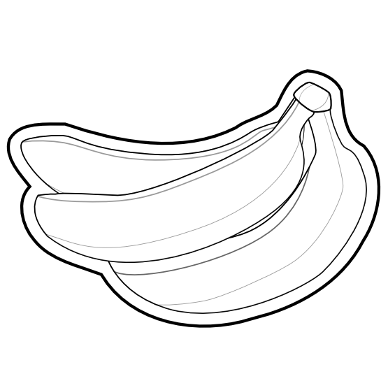 Coloring clipart banana. Clipartist net clip art