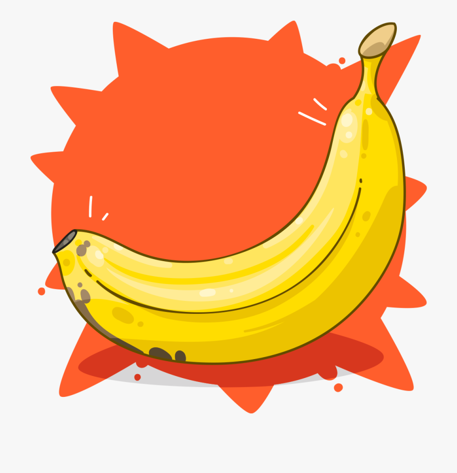 clipart banana yellow item