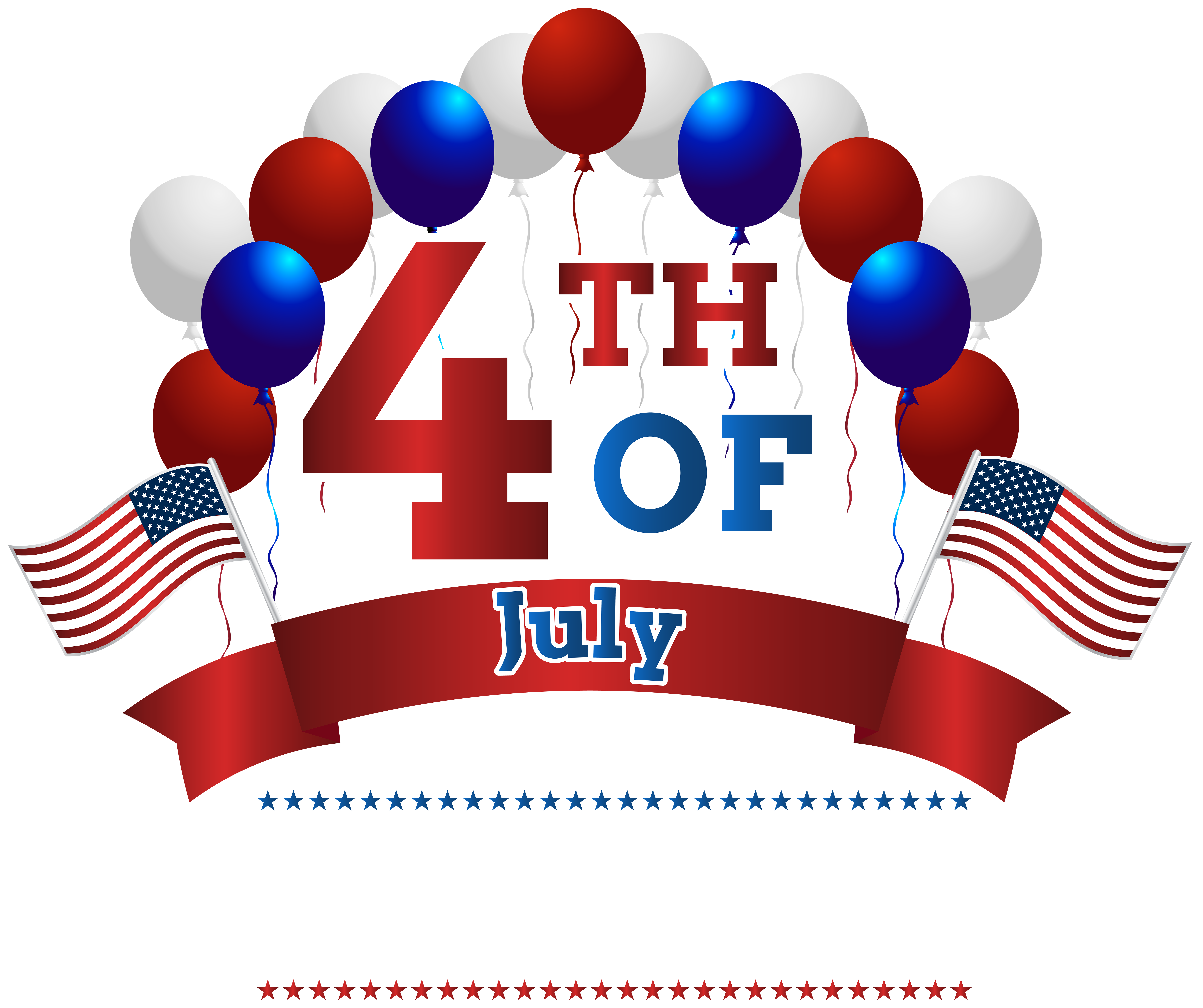clipart banner 4th july
