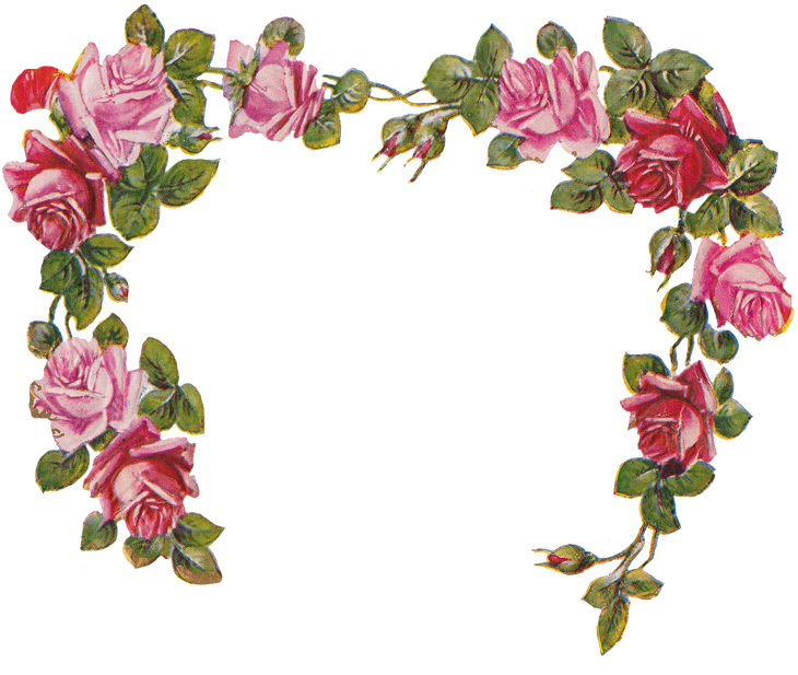 Wings of whimsy die. Garland clipart rose