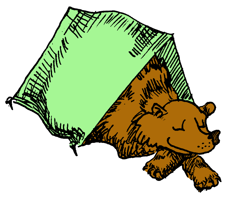 Clipart banner camp. Illustration camping gear cub