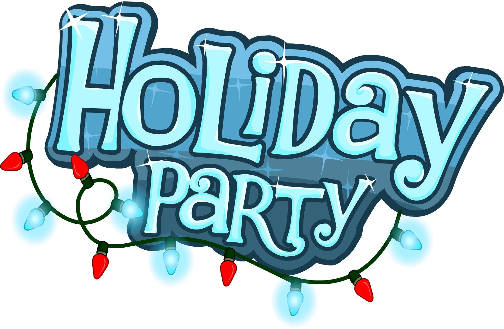Holiday party out sober. Fish clipart winter