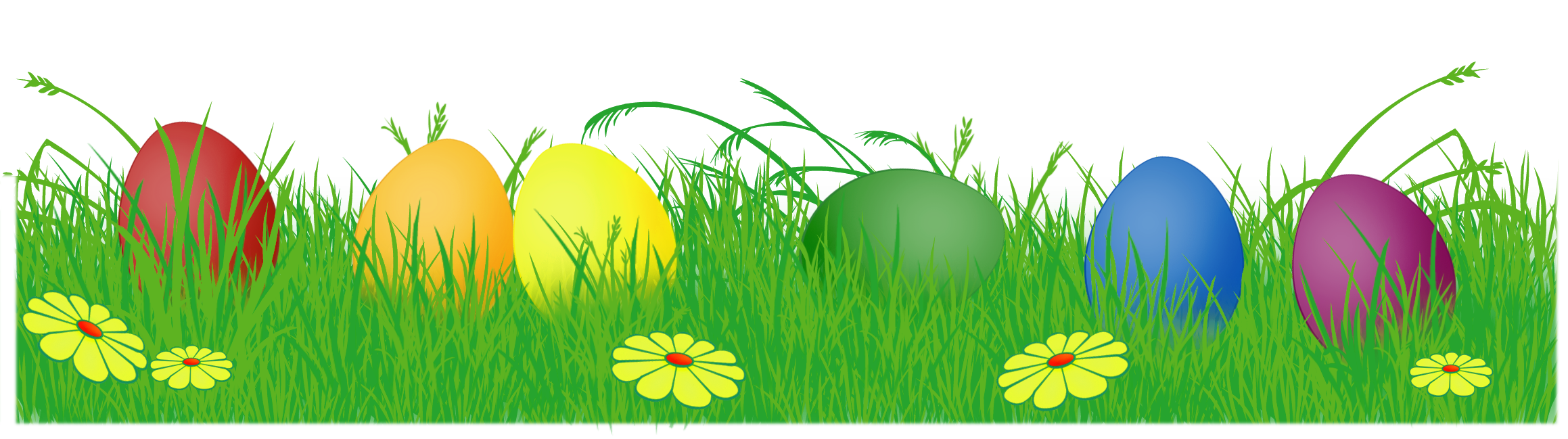  collection of eggs. Easter clipart boarder