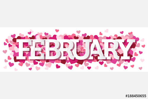 february clipart word