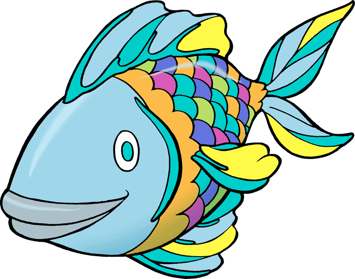 Cool fish . Goldfish clipart rainbow