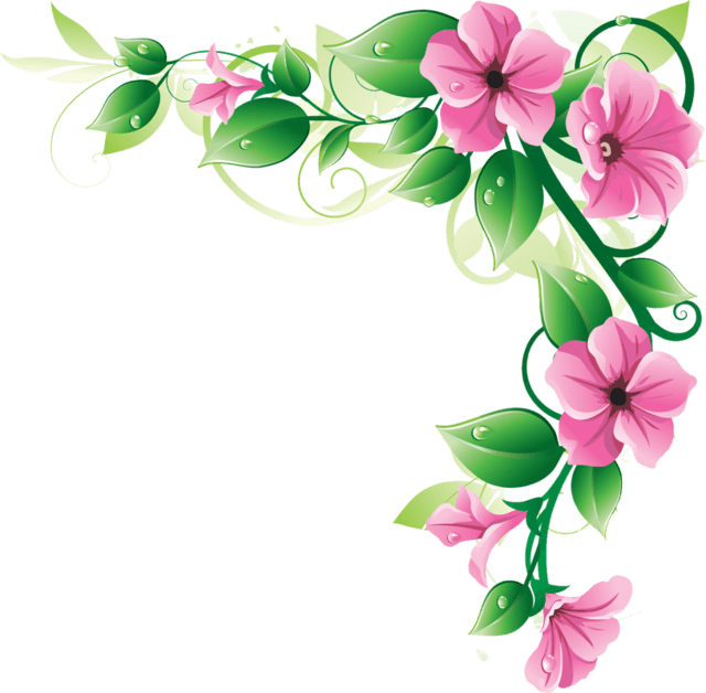 Pin by on art. Clipart border flower