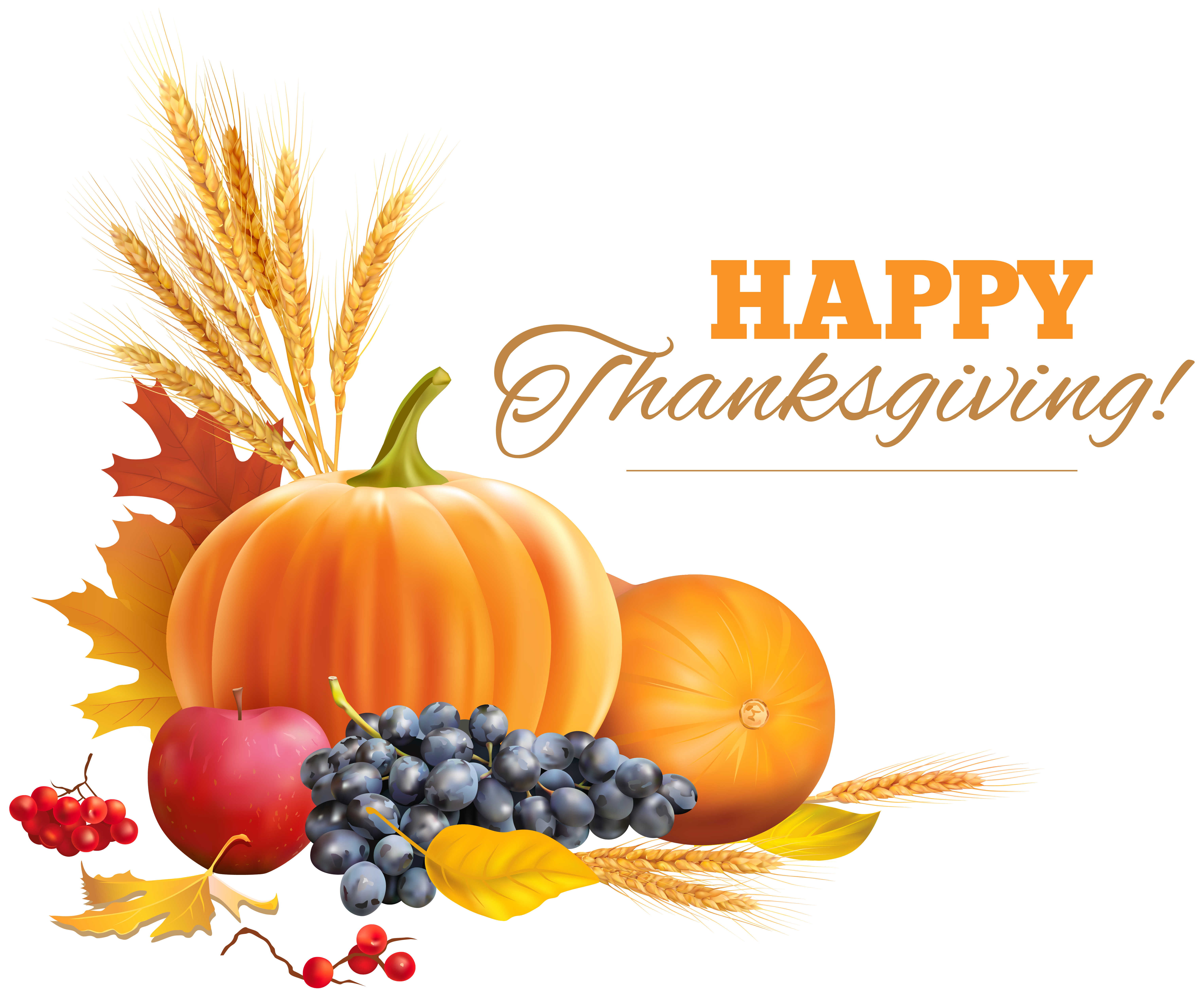 Happy decor png image. Clipart thanksgiving watercolor