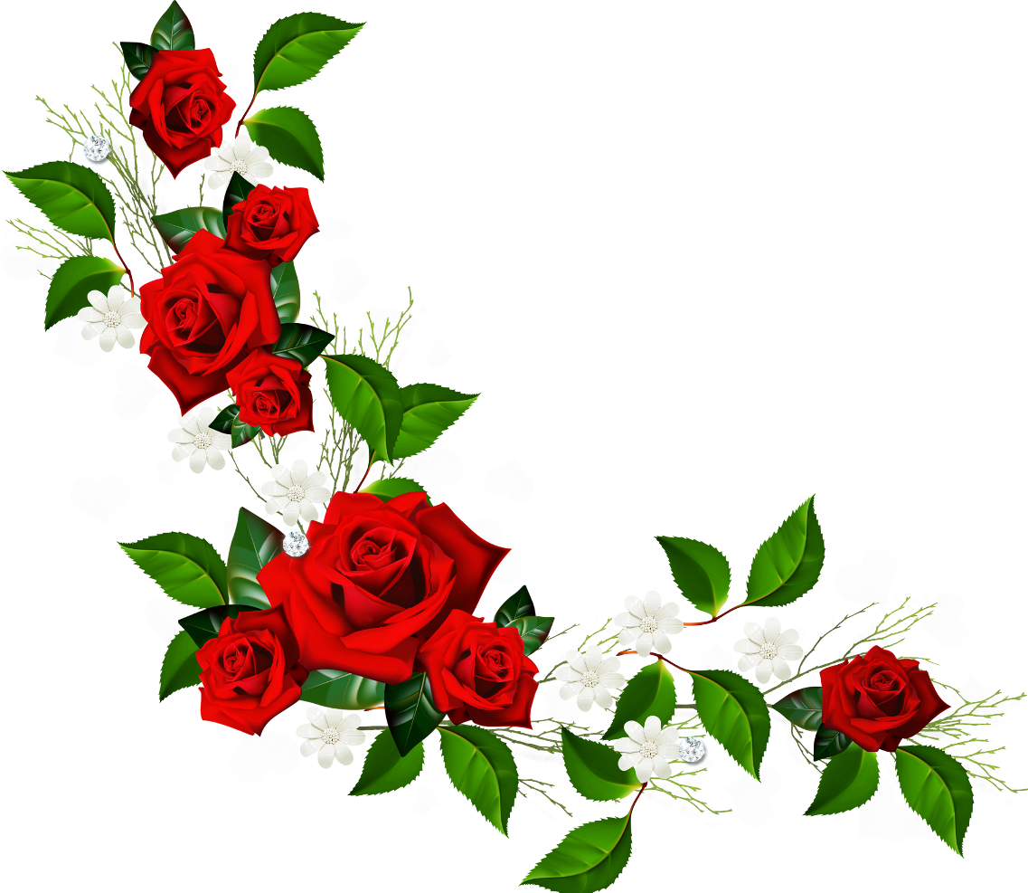 Clipart rose wedding. Decorative element with red