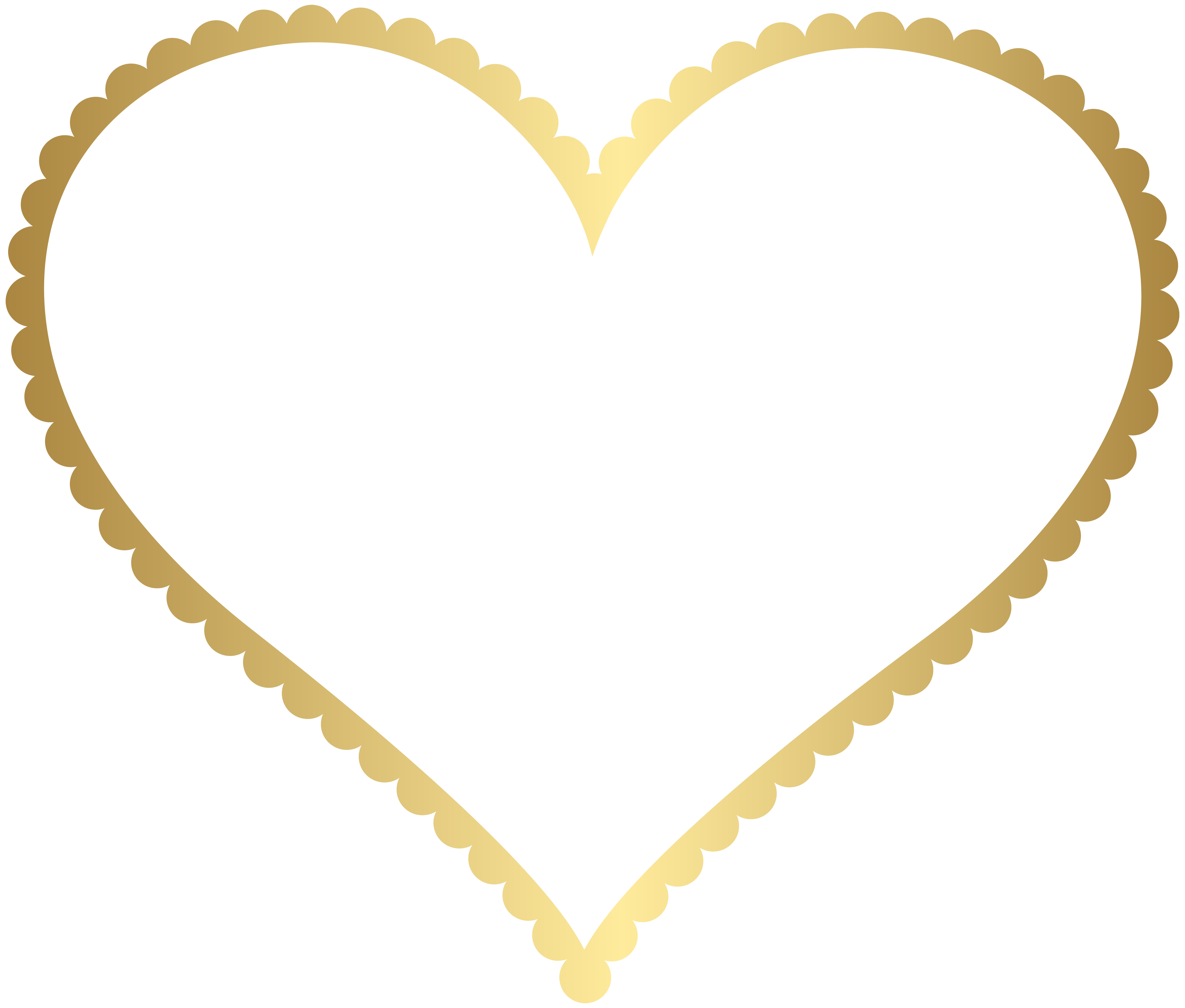 Gold hearts png. Heart border frame transparent