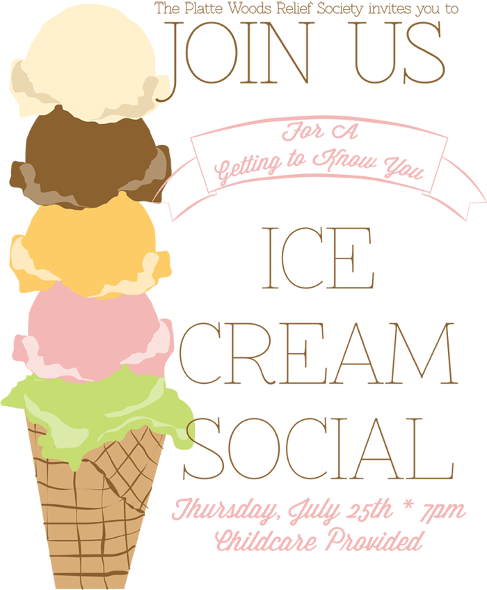 Words clipart ice cream. Social poster handmade in