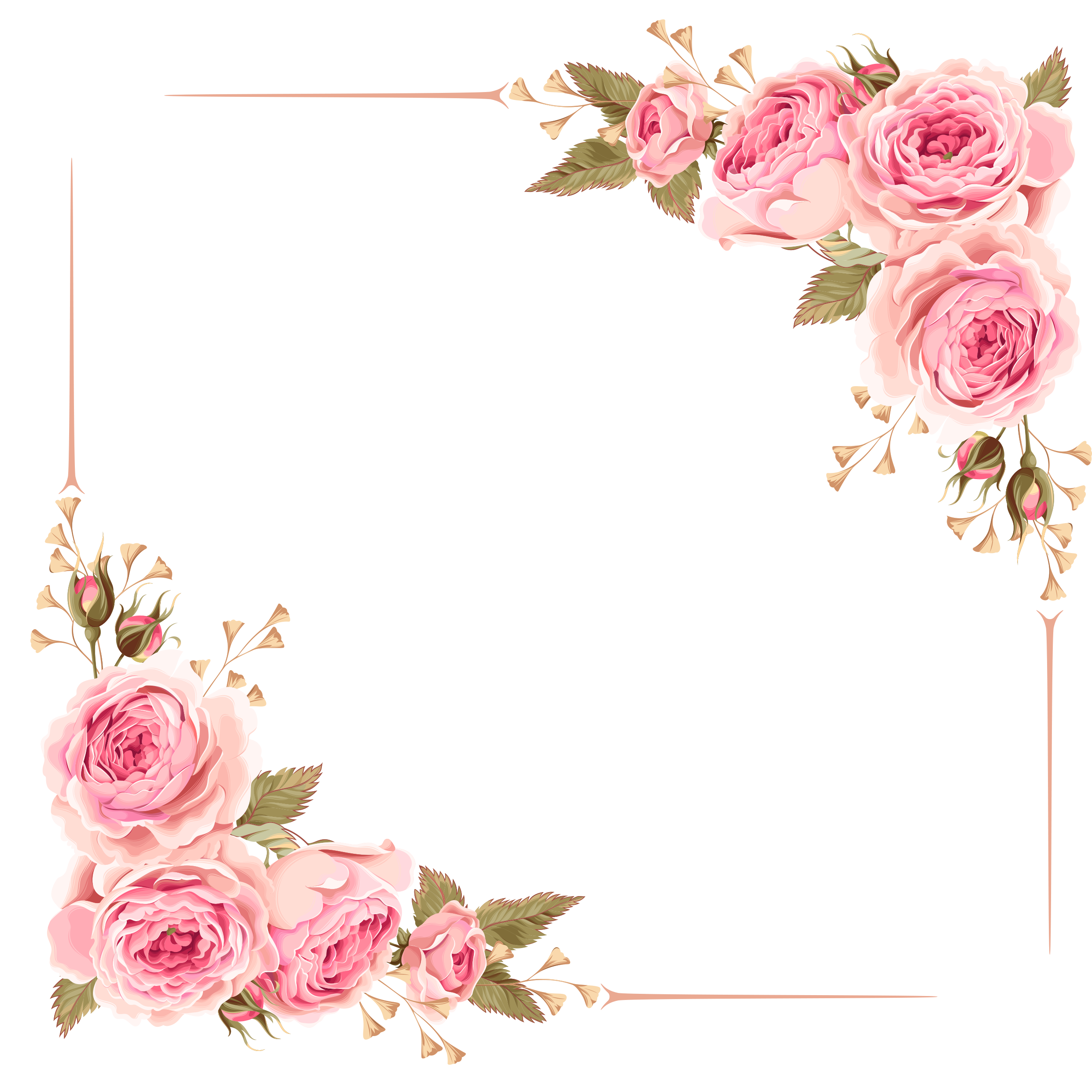 Download Border Wedding Flowers Png Gif