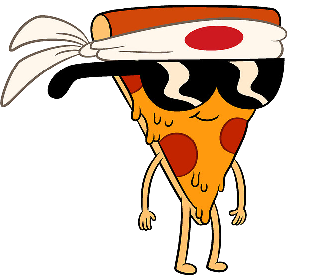 Cartoon guy man character. People clipart pizza