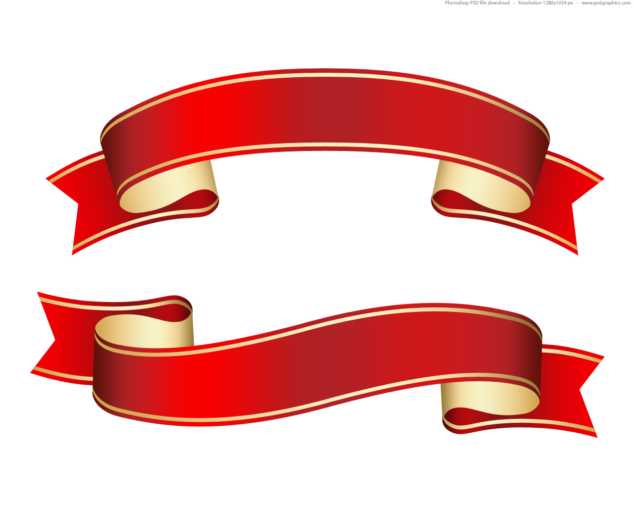 clipart banner red ribbon