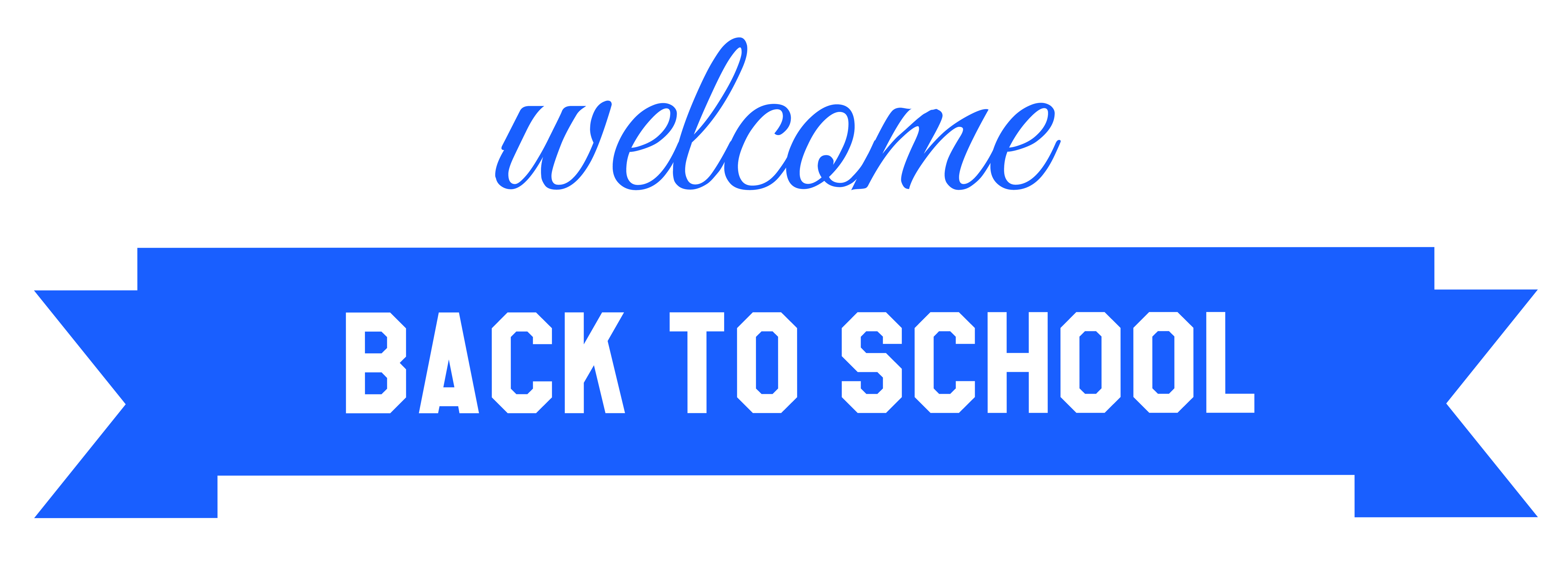 Pennant clipart school. Blue welcome back to