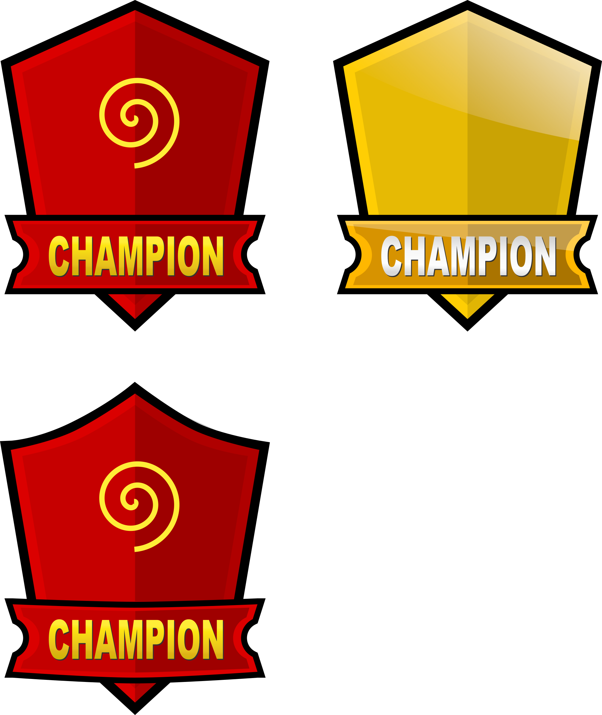 clipart banner shield
