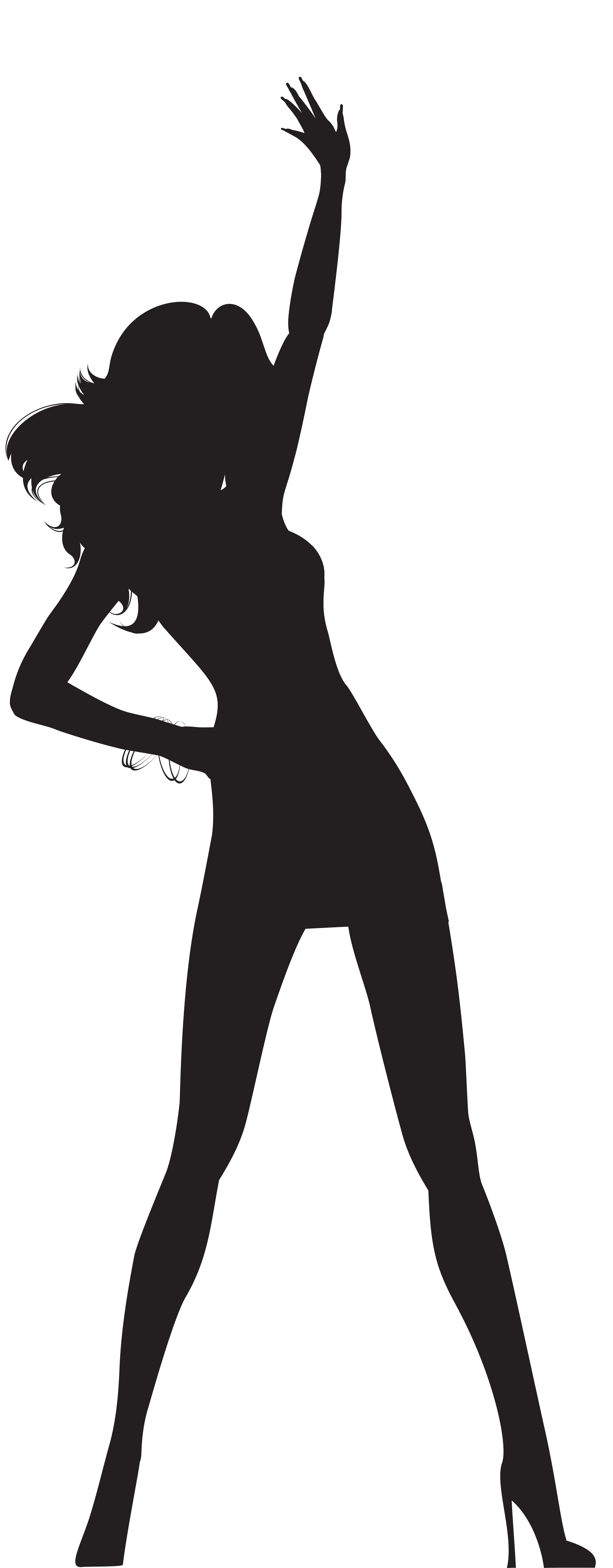 Fashion pose girl silhouette - Transparent PNG & SVG 