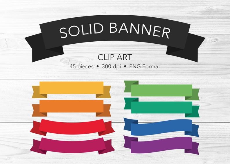 clipart banner solid