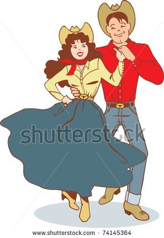 Dance clipart western dance. Square clip art country