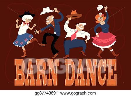 Clipart barn barn dance. Vector illustration gg 