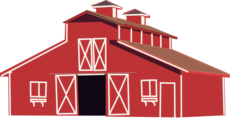 farmhouse clipart simple barn