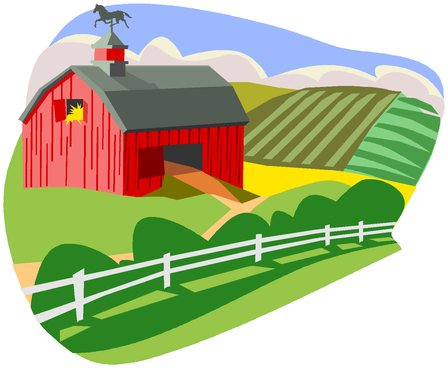 clipart farm barnyard