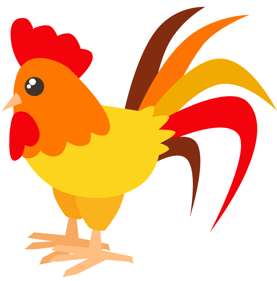 clipart face rooster