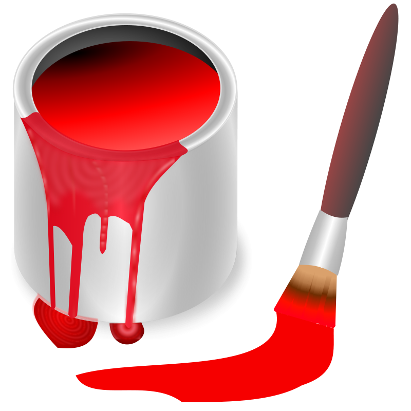 Free color bucket red. Words clipart activity