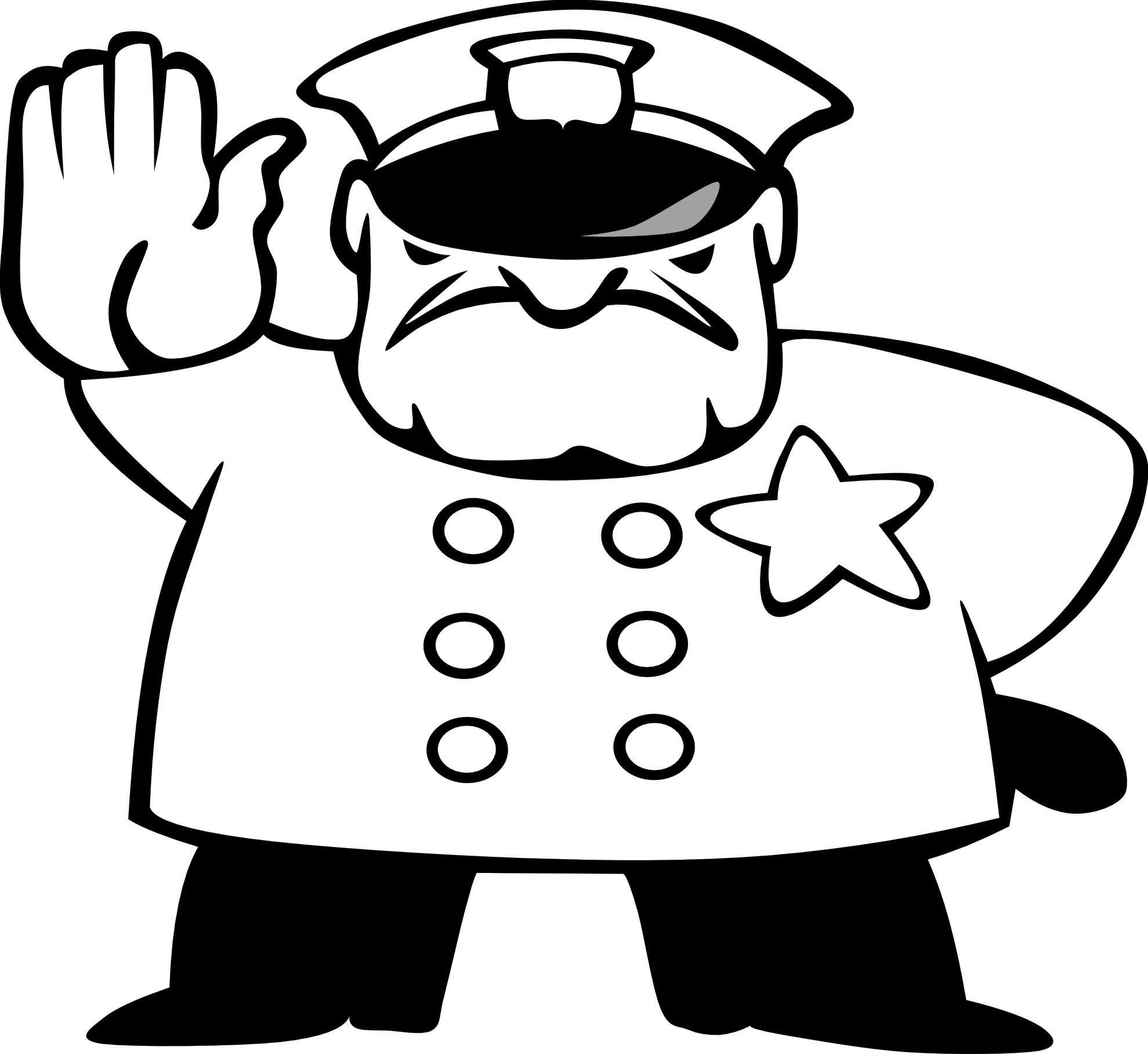 Free police man pictures. Drawing clipart coloring