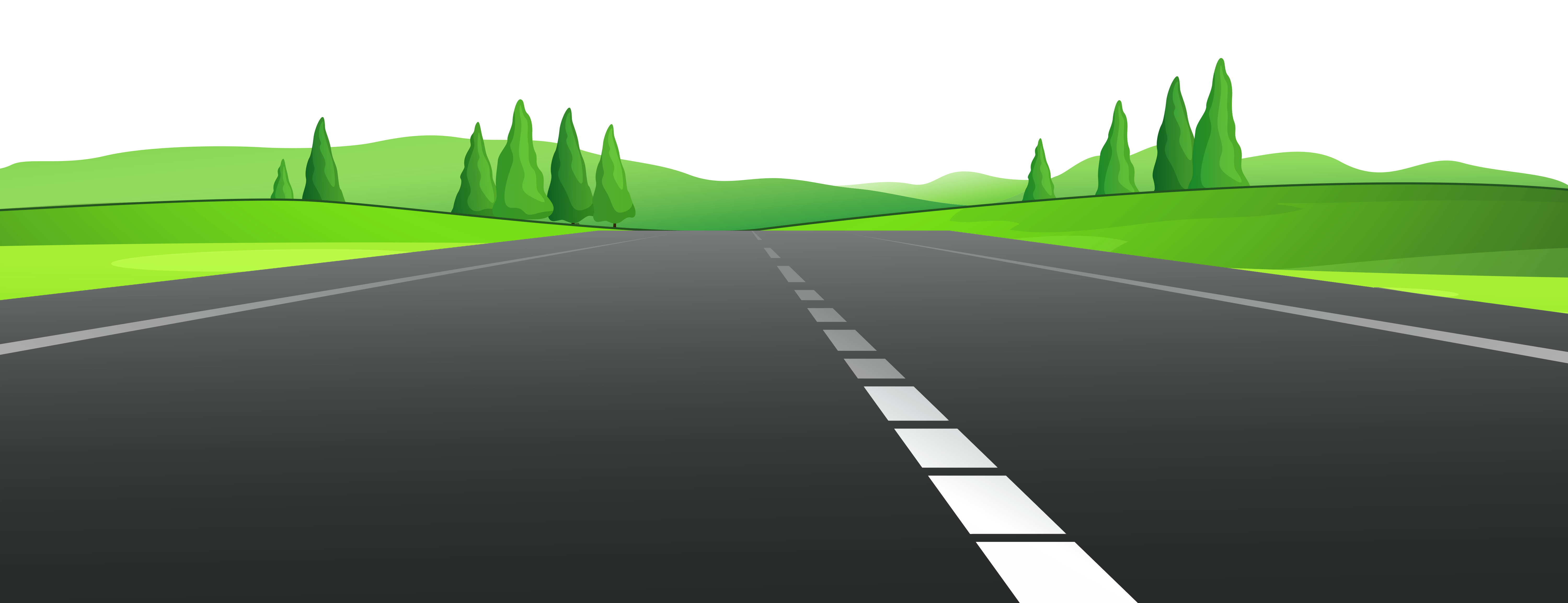 hills clipart hilly road