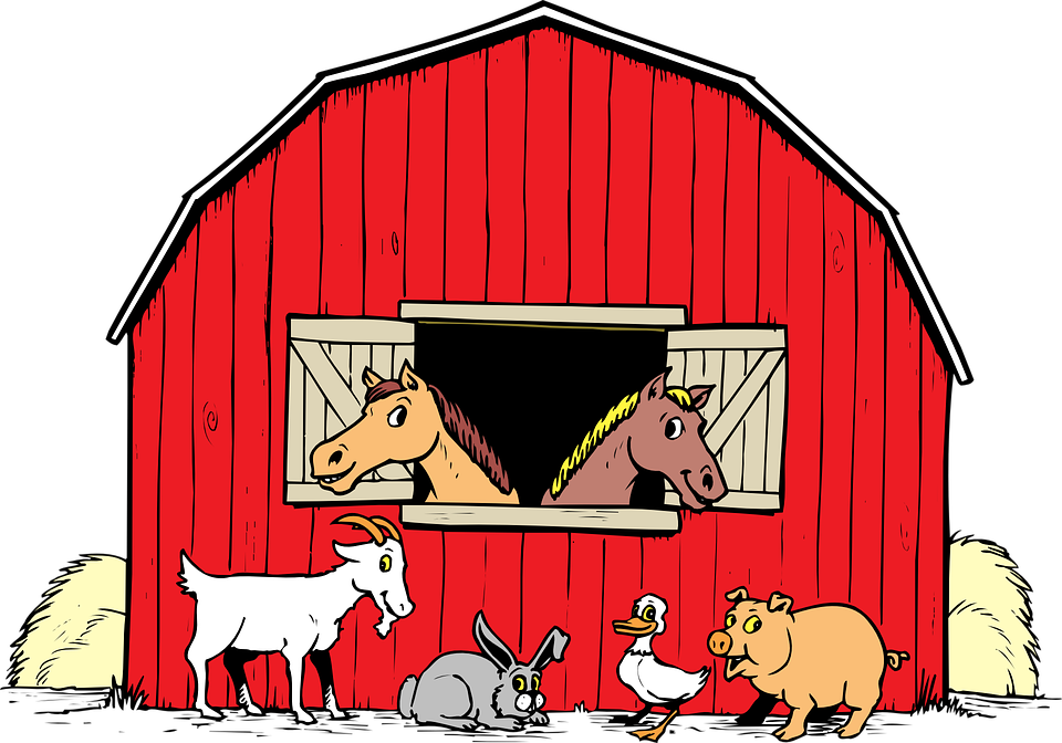 clipart barn farm animal