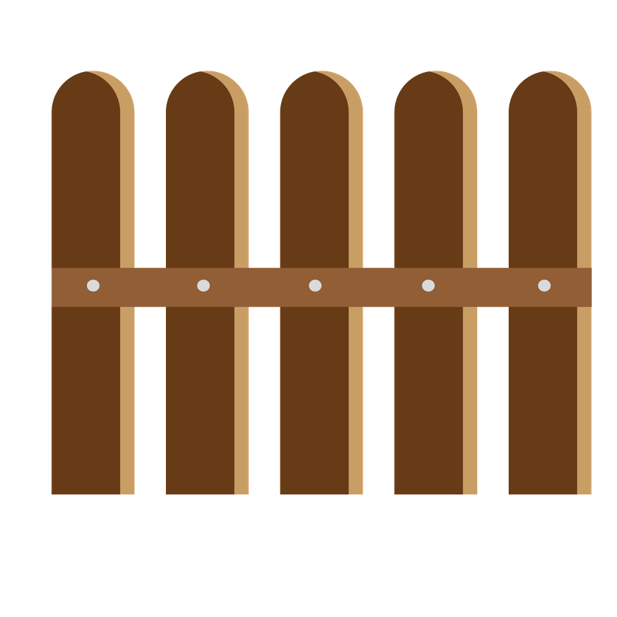 gate clipart brown fence