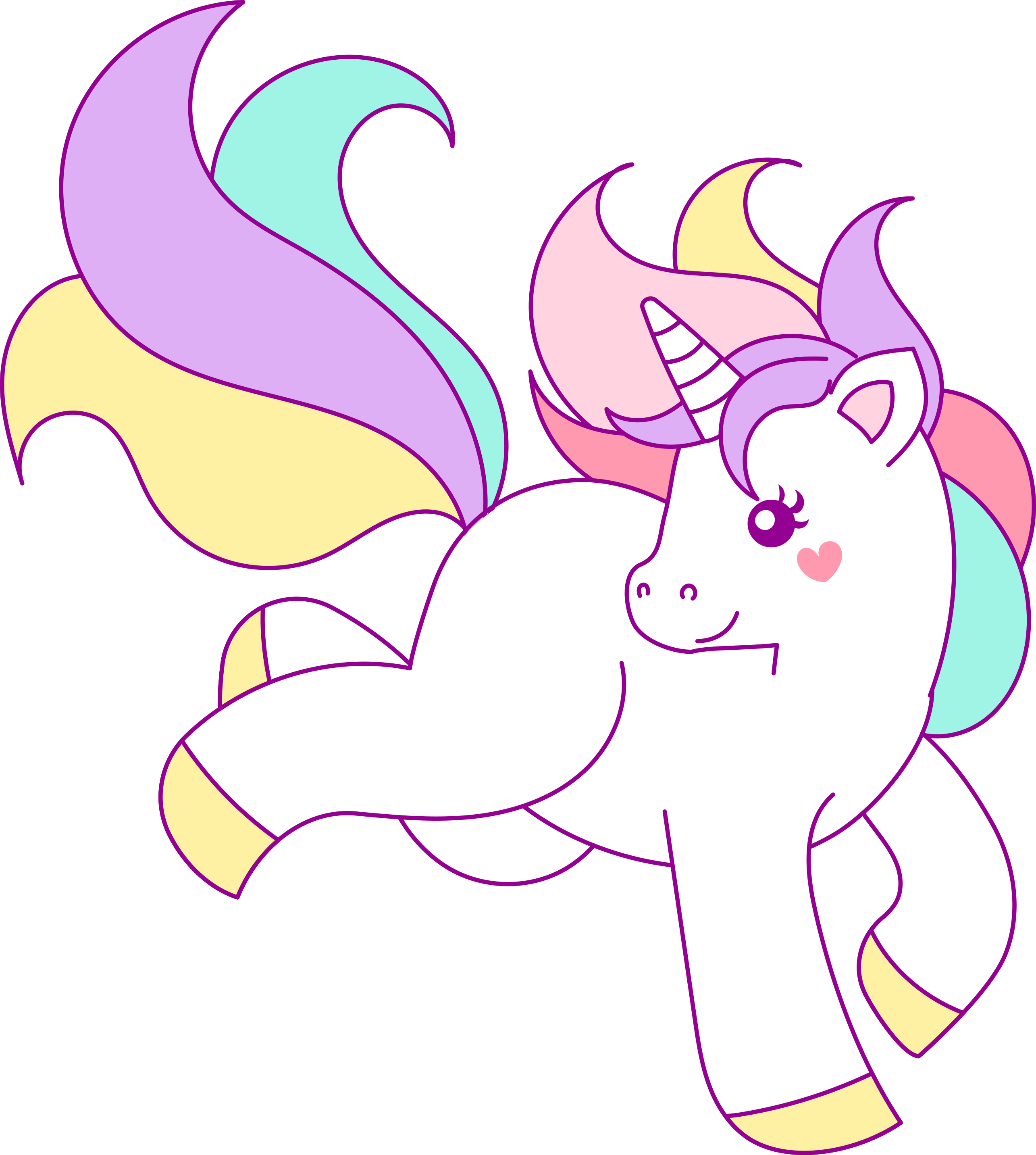 numbers clipart unicorn